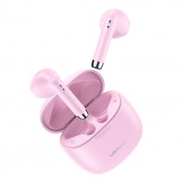 USAMS TWS Kopfhörer Bluetooth 5.0 In-Ear Ohrhörer 3D Stereo mit Ladebox Touch Control für alle Telefone ( Rosa )