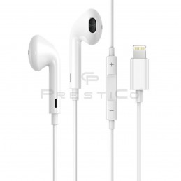 PrestiCo HF3 mit Lightning-Anschluss Kopfhörer Weiß In-Ear-Kopfhörer für iPhone Apple Earpods