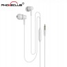 In-Ear Kopfhörer Ohrstöpsel mit Mikrofon Headset Huawei Samsung Extra Bass (Weiß S-01)