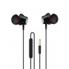 In-Ear Kopfhörer Magnet Waterproof Ohrstöpsel mit Mikrofon und Extra Bass für Huawei Samsung usw. Schwarz TE005