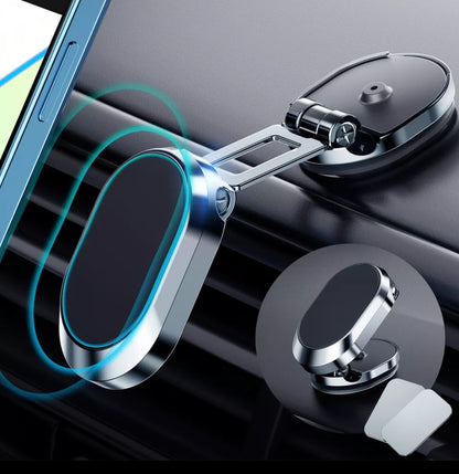 360° Handyhalterung Auto Universal Magnet Armaturenbrett Handy Smartphone Halterung ( Silber )