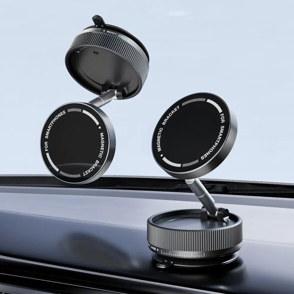 360 ° Verstellbare Vakuum-Handyhalterung mit magnetischem Saugnapf, freihändiger magnetischer Handyhalter für Auto