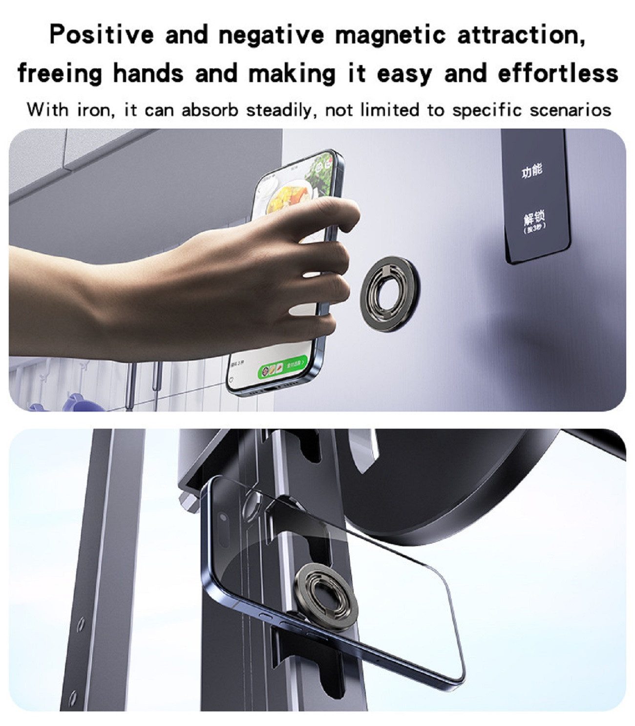360° drehbare Handy Ring Halterung für Magsafe – Magnetischer Ständer mit Doppelring C206