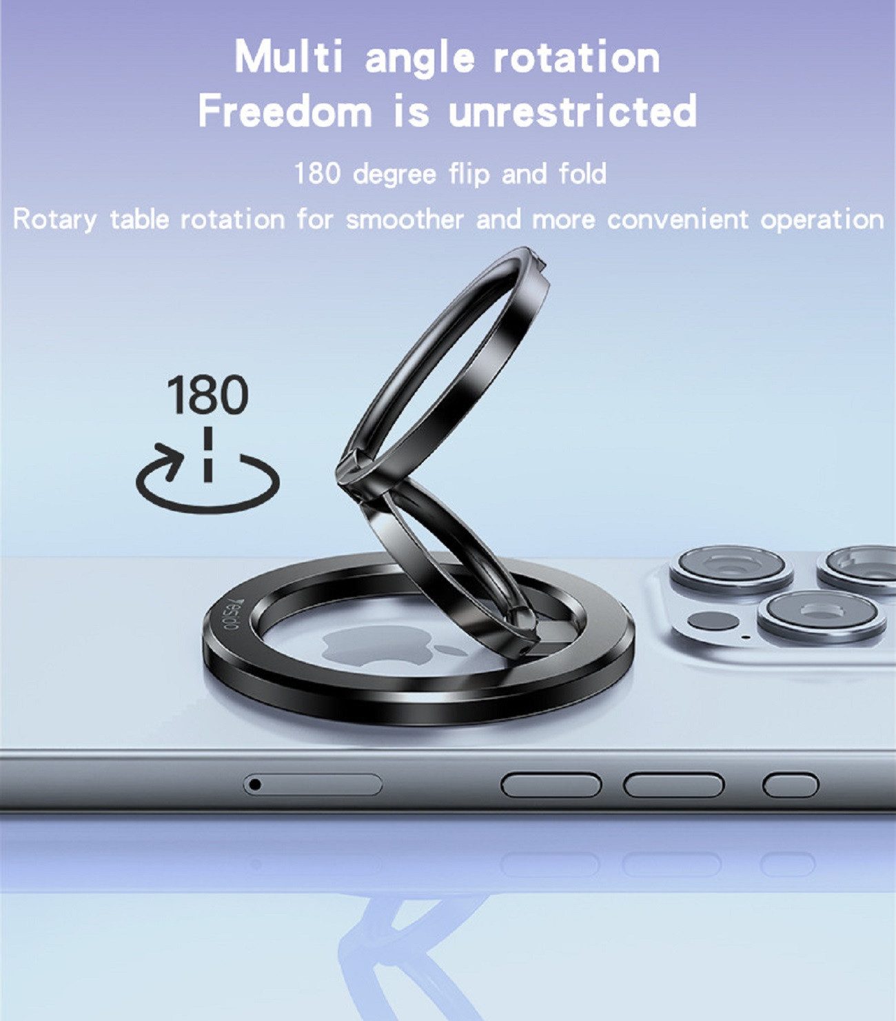 360° drehbare Handy Ring Halterung für Magsafe – Magnetischer Ständer mit Doppelring C206 von YESIDO 180