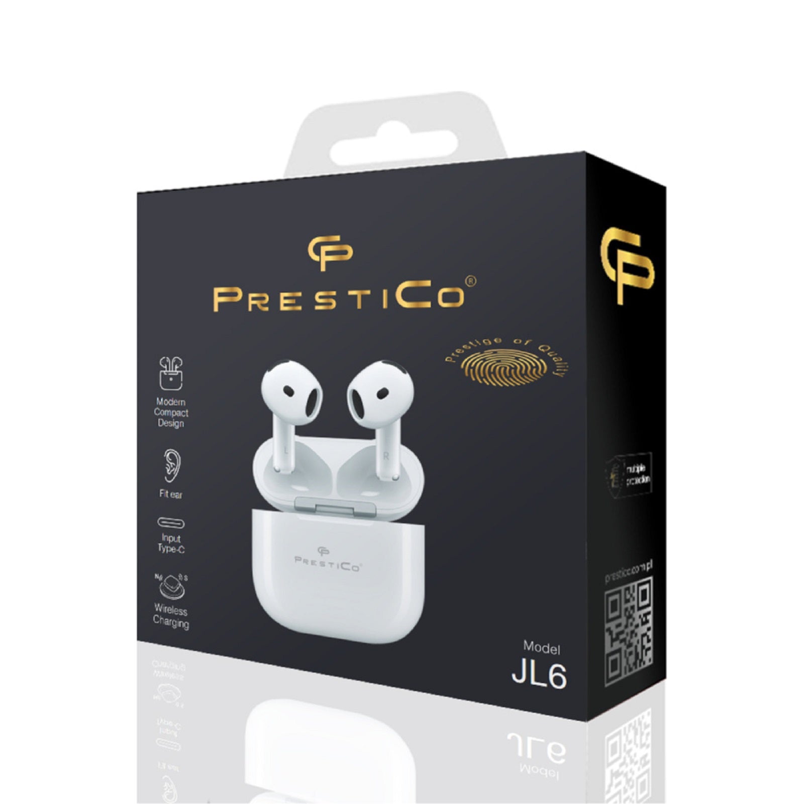 JL6 AIR BLUE PRO X6 Kopfhörer Bluetooth 5.3 In-Ear Ohrhörer - Weiß