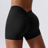 Nahtlose Yoga-Shorts mit hohem Bund