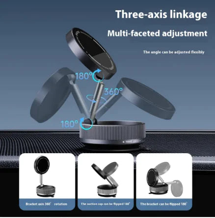 720° Magnetischer Vakuum Handyhalter – Drei-Achsen-System
