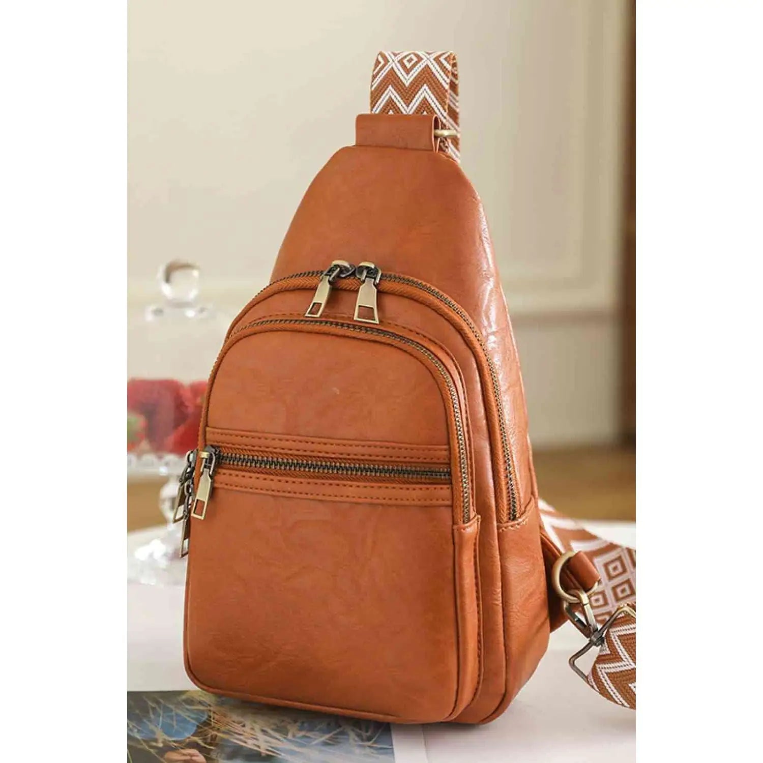 Leder Sling Bag Crossbody