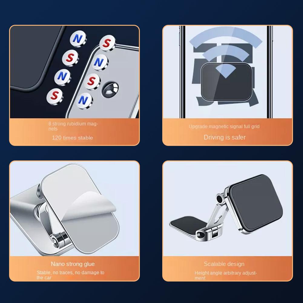 F12_Universal-Autotelefonhalter_Multifunktionale_Metallklapphalterung_Reise-_Armaturenbtrett sarke magnet