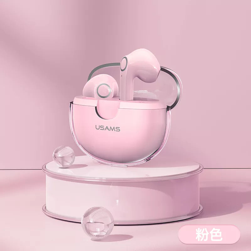 TWS Kopfhörer Bluetooth BT 5.1 3D Touch Control In-Ear Ohrhörer Wireless Headset - Rosa