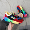 Bunte Dad-Sneakers für Frauen - Modische Freizeitschuhe