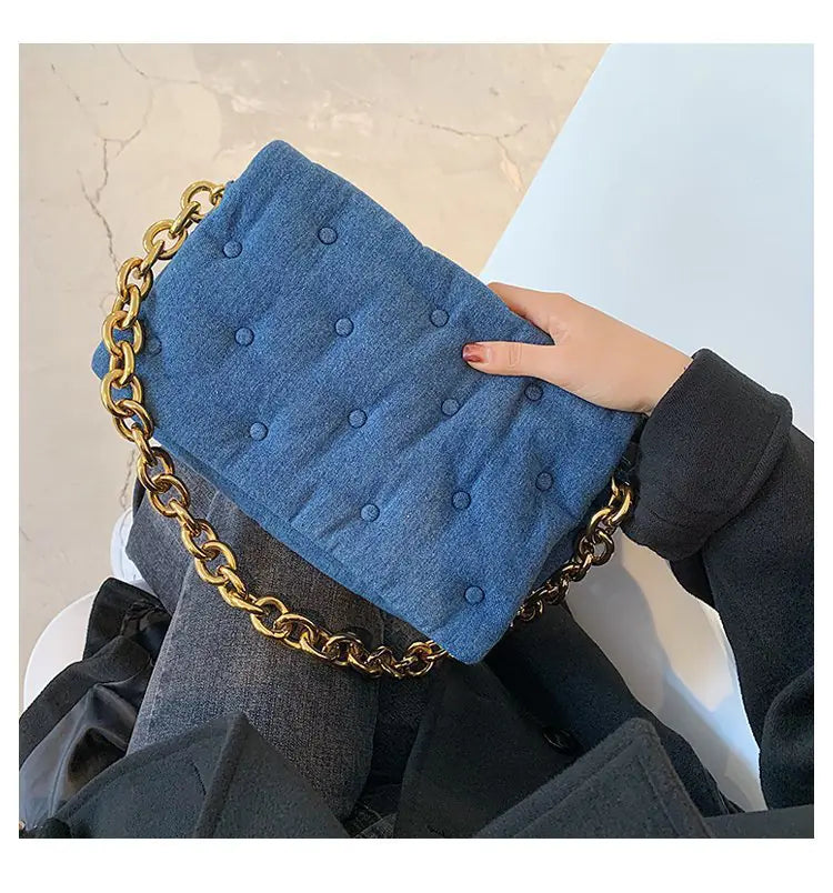 Koreanische Style Einfache Kette Kleine Quadratische Schultertasche