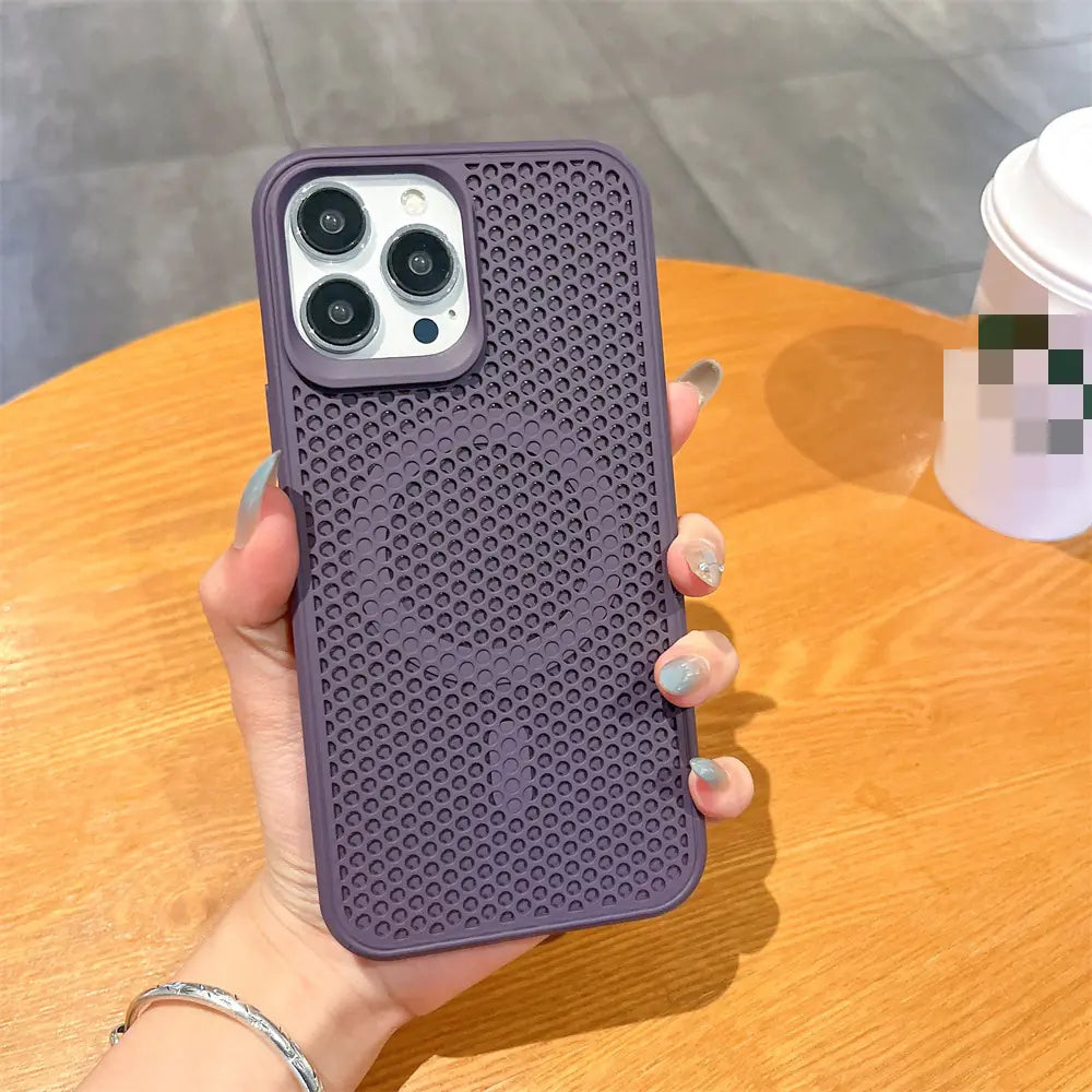 Magnetische Atmungsaktive Hülle für iPhone 15/14/13 Pro Max