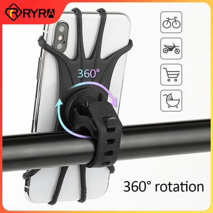 RYRA Universal-Silikonhandyhalterung für Fahrräder & Motorräder 360 rotaton für einkaufswagen auch geeignet