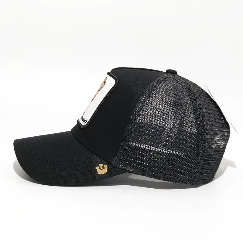 Bestickte Tier-Truck-Baseballkappe und Netz-Hut