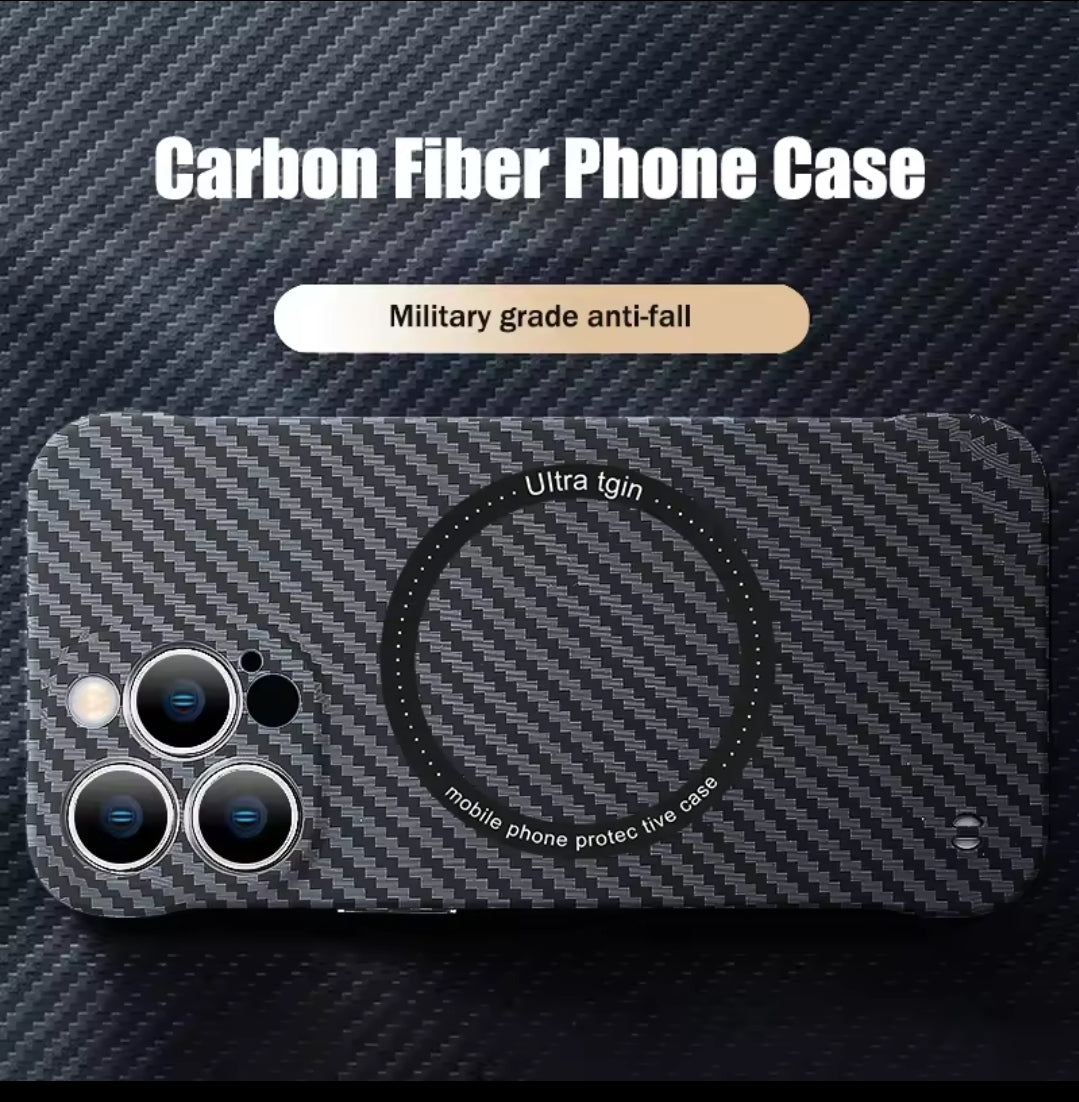Kohlefaser Magnetgehäuse für iPhone 14 Pro Max (One)