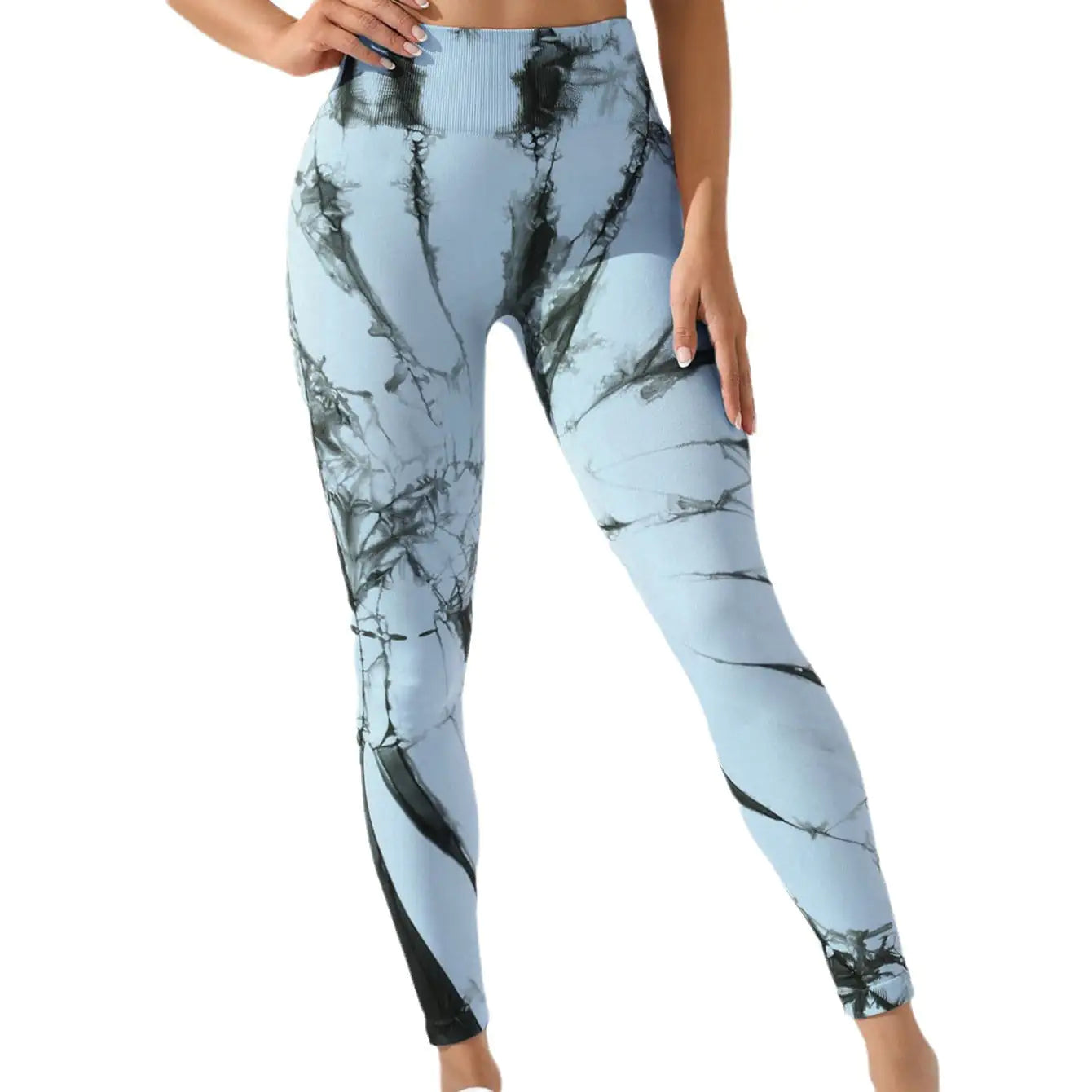 Tie-dye Leggings Spandex Yoga-Hosen für Damen mit hohem Bund