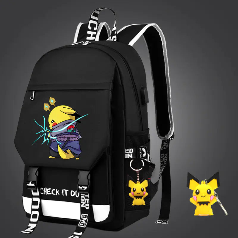 Pikachu Rucksack für Jungen und Mädchen - Große Kapazität