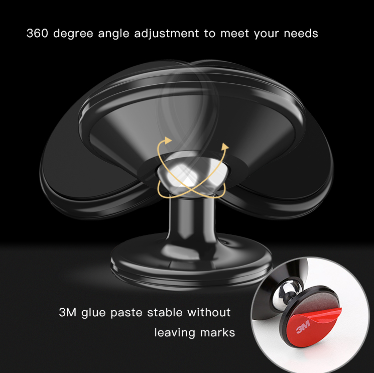 YESIDO Magnetischer Autohalter C58 Schwarz 3M kleber