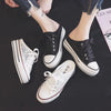 Damen Canvas Sneakers mit dicker Sohle und Atmungsaktivität