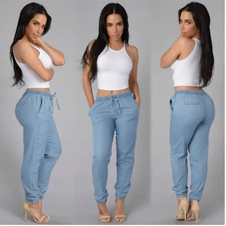 Lockere einfarbige Damenjeans