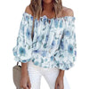 2025 Damen Chiffon-Bluse mit schulterfreiem Schnitt und langen Ärmeln