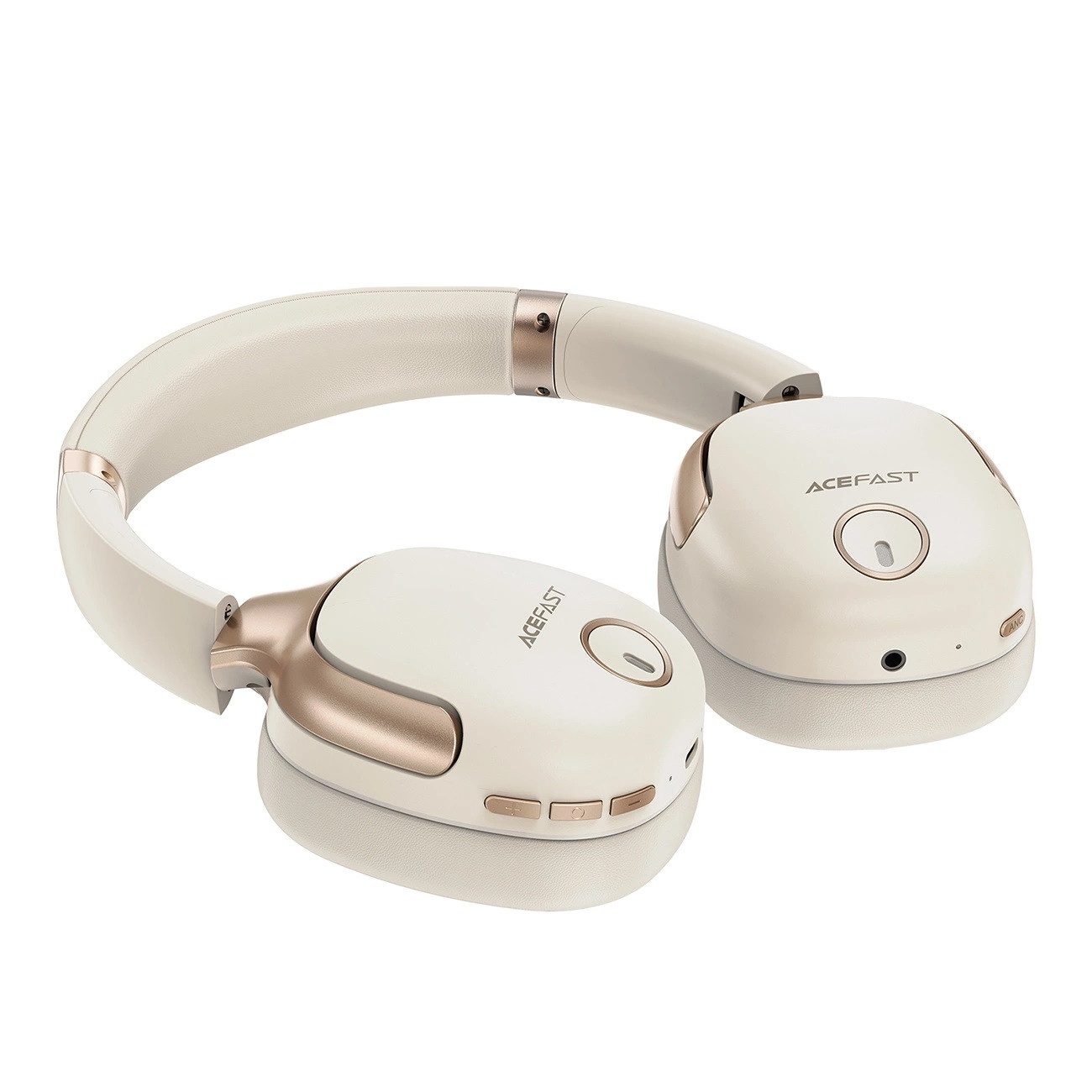 Acefast H2 kabellose On-Ear-Bluetooth 5.3-Kopfhörer mit ANC-Funktion, Beige