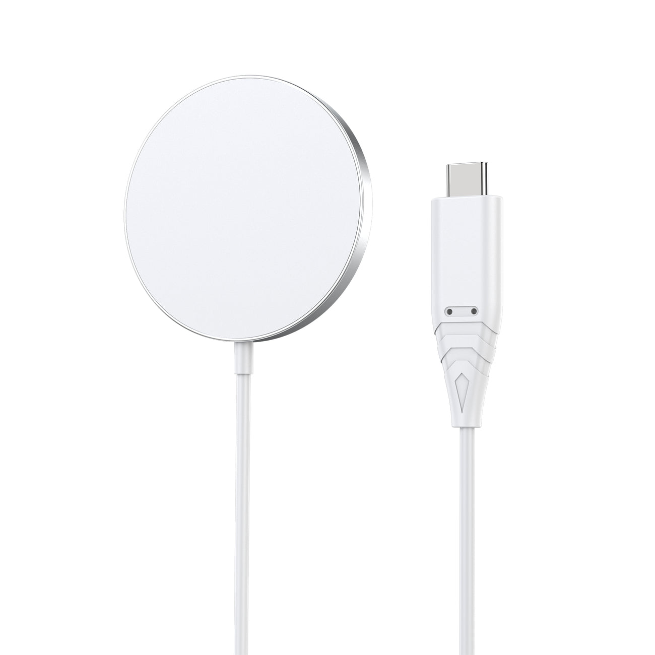 Choetech, MagSafe 15W magnetisches Qi-Ladegerät Ständer Handy-Halter H046+T518-F weiß