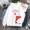 Harajuku Sweatshirt mit Erdbeermilch-Grafik