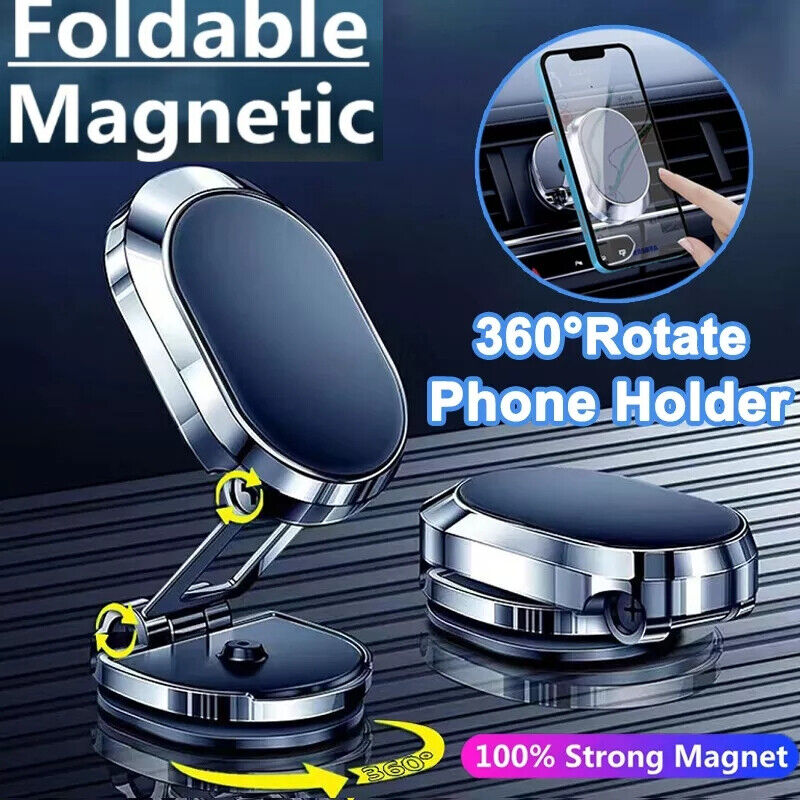 360° Handyhalterung Auto Universal Magnet Armaturenbrett Handy Smartphone Halterung ( Silber )