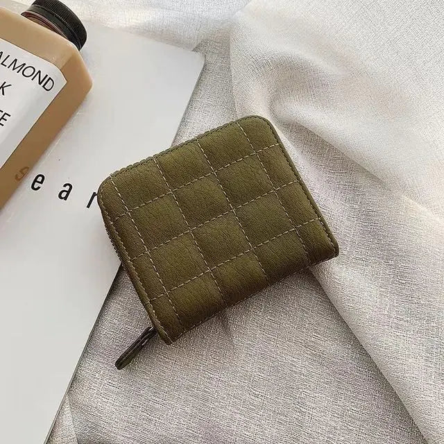 Damen Kleine Reißverschluss Geldbörse mit Münzfach Clutch-Tasche