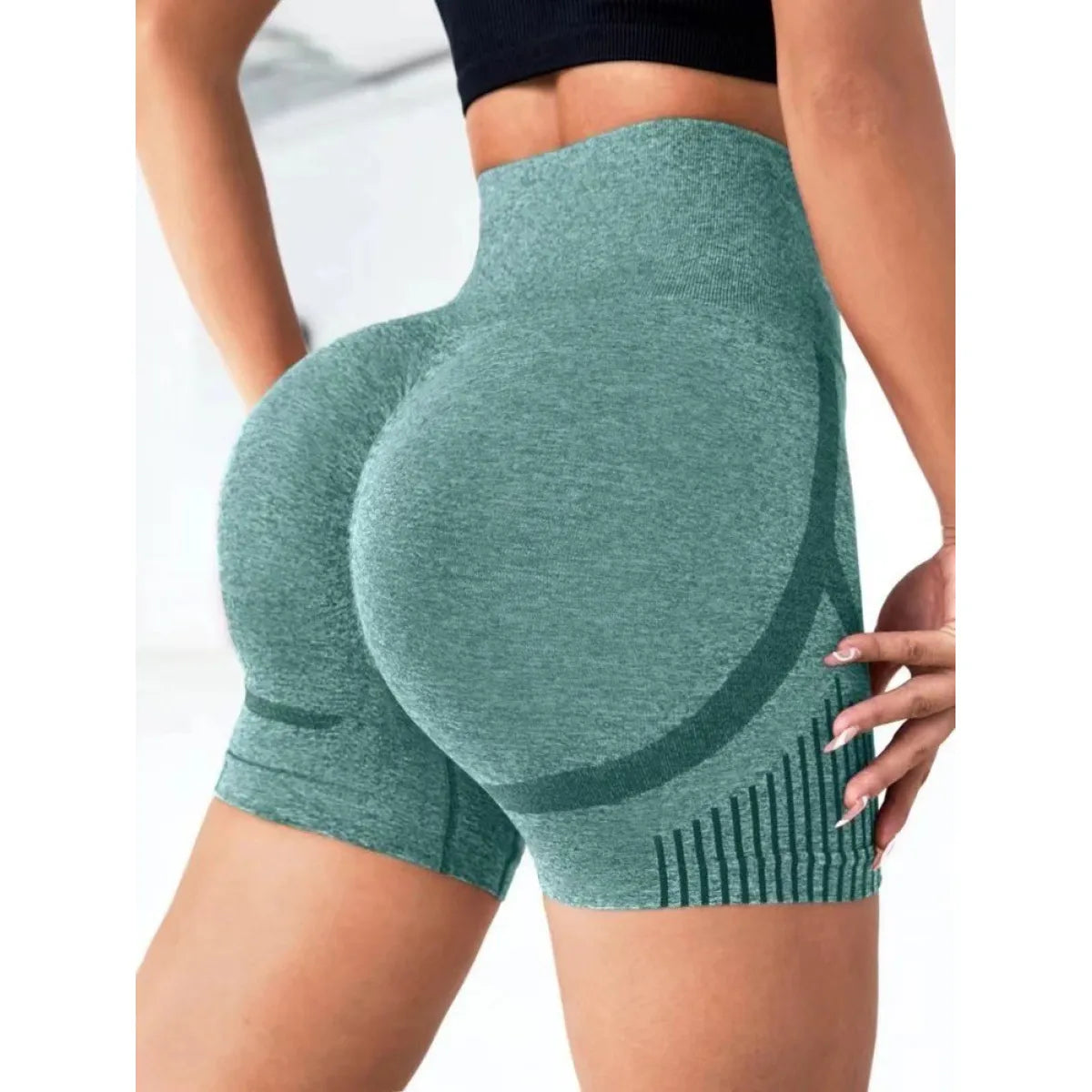 Nahtlose High-Waist Yoga Shorts